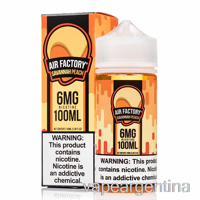 Savannah Melocotón - Air Factory Sintetico - 100ml 3mg Vape Descartable
